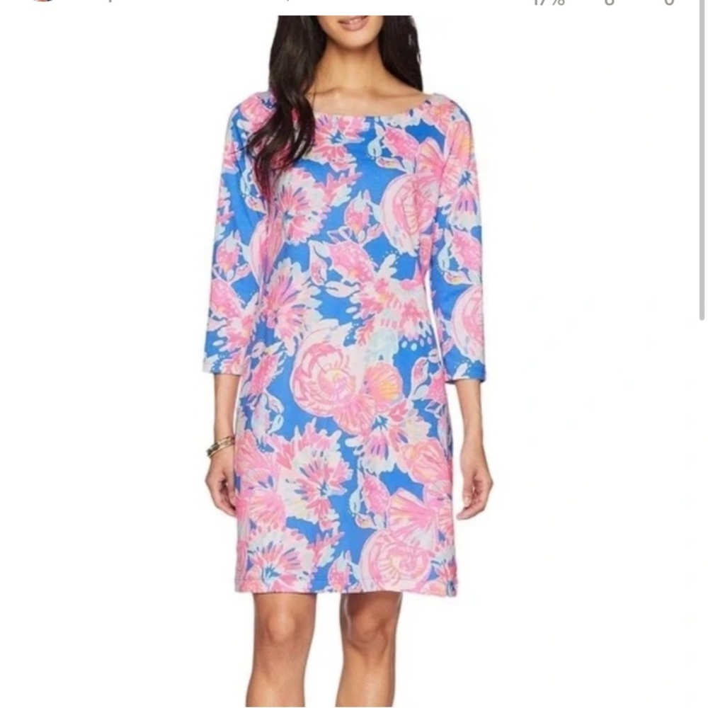 Lily Pulitzer Noelle Bennett Blue Bay Dreamin dress with cute tie back - Picture 6 of 13